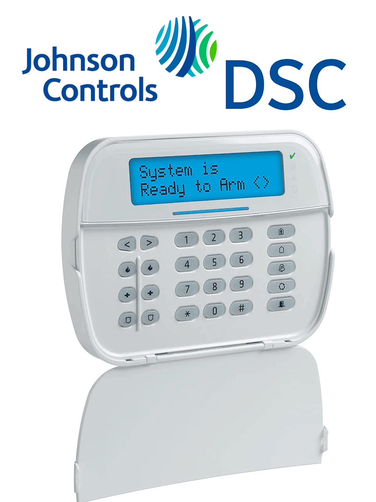 DSC HS2LCDRFP9N - Teclado Cableado LCD Alfanumérico con Transceptor integrado y Lector de Proximidad de 32 caracteres admite 128 zonas compatible con NEO