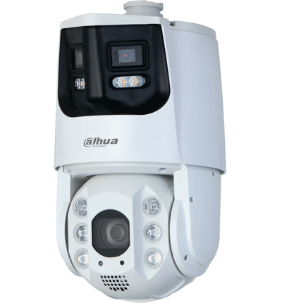 DAHUA DH-SDT6C432-4P-GB-APV-0280 de 4MP con visión 180° zoom óptico 32X y Starlight. Cuenta con Multivisión/ Iluminador Dual/ IR 200m Auto-tracking/ protección perimetral detección facial y disuasión activa con sirena y estrobo. IP66. #MV