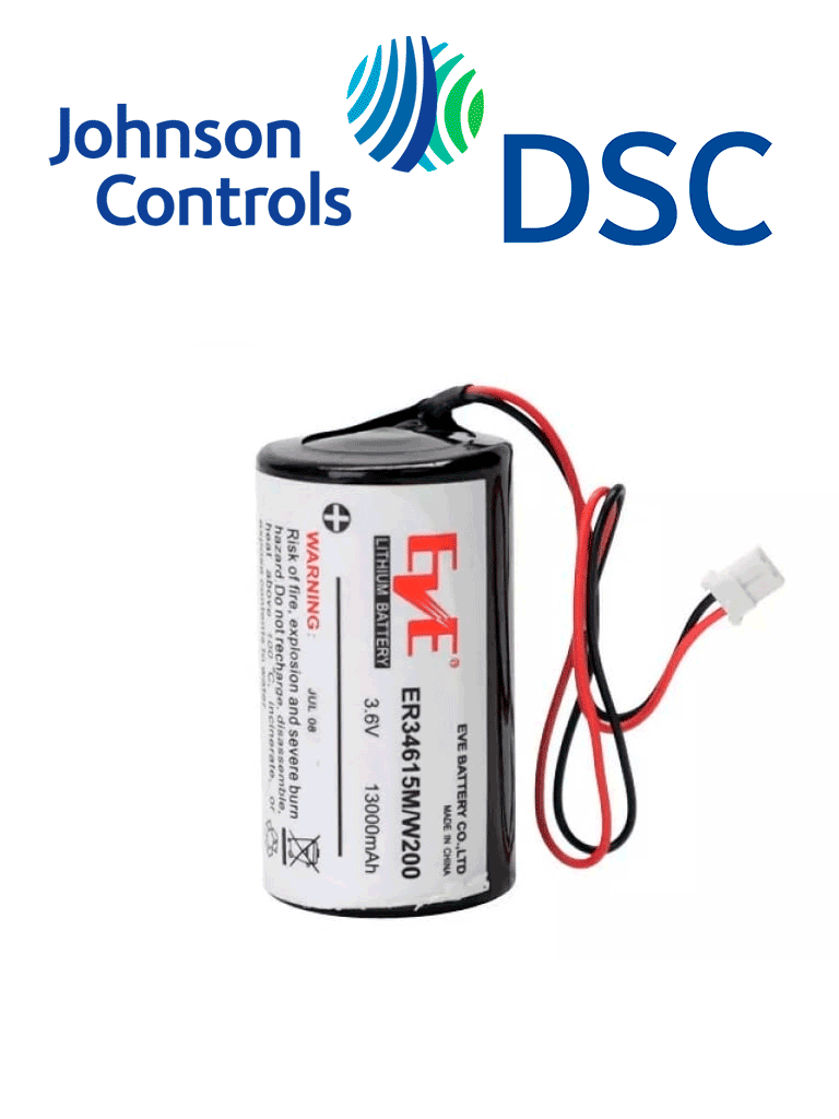 DSC-BATT13036V- Bateria De Litio 3.6 Vcd. 13.0 Ah. Para Sirena PG9901/PG9911