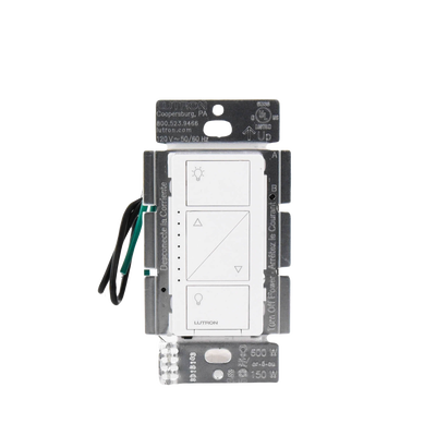 (Caseta Wireless) Atenuador de pared. Aumenta/Disminuye Intensidad de Iluminación. No requiere cable neutro. 150W LED / 600W INC/HAL