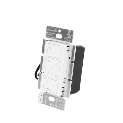 (Caseta Wireless) Atenuador de pared. Aumenta/Disminuye Intensidad de Iluminación. No requiere cable neutro. 150W LED / 600W INC/HAL