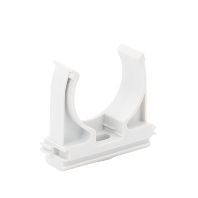 Soporte de presión (Abrazadera) PVC Auto-extinguible abierto para tubería de 32 mm