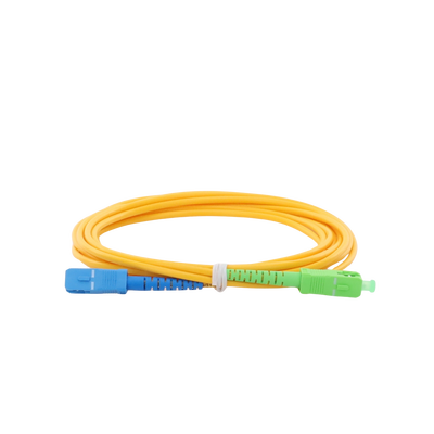 Jumper de Fibra Óptica Monomodo SC/UPC-SC/APC Simplex color amarillo 3 metros 3 mm