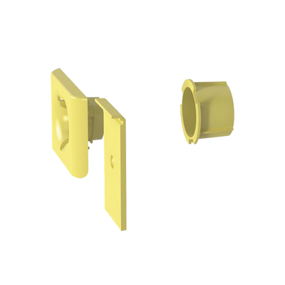Accesorio de Salida a Tubo De 1.5 in (38 mm) Para Canaletas FiberRunner 4X4 6X4 o 12X4 Color Amarillo