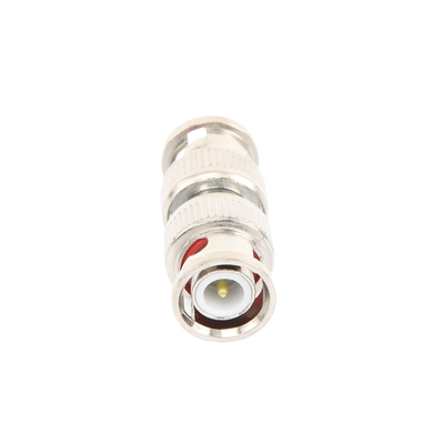 Adaptador tipo barril para 75 Ohm de conector BNC macho a BNC macho Níquel/ Oro/ Teflón.