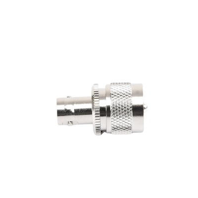 Adaptador en Línea para 50 Ohm Conector BNC Hembra-UHF Macho (PL-259) Níquel/ Plata/ Delrin.