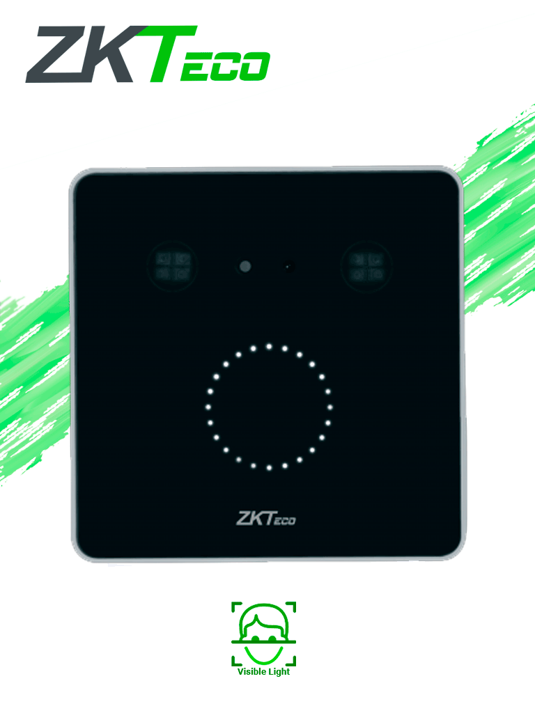 ZKTECO KF1100 - Lector de autenticacion facial SIN CONTACTO / 1500 Rostros / 100 000 Registros / TCP/IP / Wiegand / RS485 / Requiere panel de control de Acceso ZK o DM10 #ZK11 #ZK3