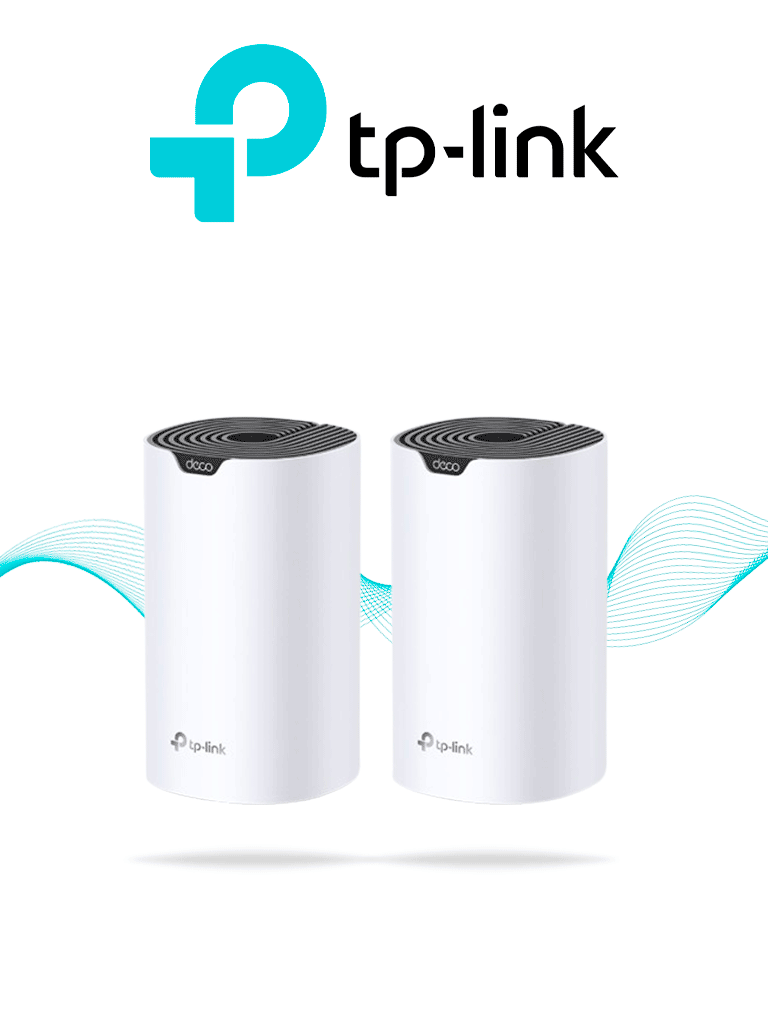 TP-LINK DECO S7 (2-Pack) - Kit de 2 routers inalámbricos MESH para hogar de doble banda Wi-Fi 5 AC1900 Mbps con 3 puertos Gigabit WAN/LAN 3 antenas internas y administración en la app Deco (iOS Android). (2 piezas) #O4