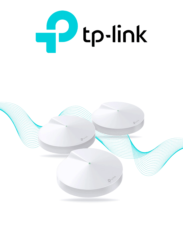 TP-LINK DECO M5 (3-Pack)- Kit de 3 routers MESH para hogar de doble banda Wi-Fi 5 AC1300 Mbps con 2 puertos Gigabit WAN/LAN 4 antenas internas administración mediante la app Deco (iOS Android) y protección HomeCare.