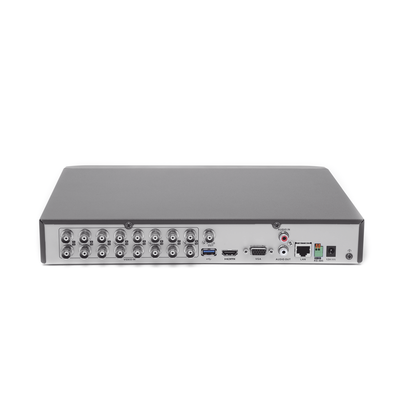 (ACUSENSE / Evita Falsas Alarmas) DVR 4 Megapixel / 16 Canales TURBOHD + 8 Canales IP / 1 Bahía de Disco Duro / Audio por Coaxitron / Salida de Vídeo en Full HD