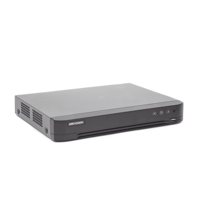 (ACUSENSE / Evita Falsas Alarmas) DVR 4 Megapixel / 16 Canales TURBOHD + 8 Canales IP / 1 Bahía de Disco Duro / Audio por Coaxitron / Salida de Vídeo en Full HD