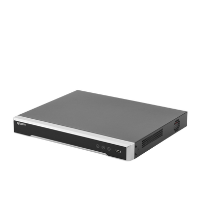 DVR  16 Canales 4K TURBOHD + 16 Canales IP / 8 Megapixel/ Audio por Coaxitron/ 2 Bahías de Disco Duro / 4 Canales de Audio / 16 Entradas de Alarma