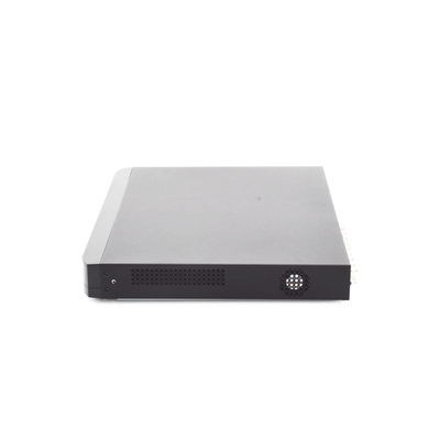 (ACUSENSE / Evita Falsas Alarmas) DVR 4K / 16 Canales TURBOHD + 16 Canales IP / 2 Bahía de Disco Duro / Audio por Coaxitron / Salida de Vídeo en 4K / Entrada Salida de Alarma