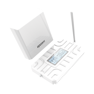 Kit Amplificador de Señal Celular 5G / Penta Banda; B28 B5 B2/25 B4/66 y B7 / Soporta 2G 3G 4G y 5G / Compatible con TELCEL AT&T MOVISTAR y OMV como Bait PilloFon y más / Cobertura hasta 200 m2 / Incluye Antenas y Cable de 15 m