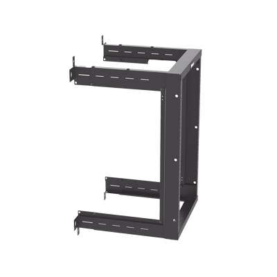 Rack PanZone® de Montaje en Pared de 19in Profundidad Ajustable Rieles Numerados y Roscados #12-24 18 UR Color Negro