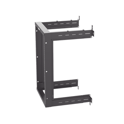 Rack PanZone® de Montaje en Pared de 19in Profundidad Ajustable Rieles Numerados y Roscados #12-24 18 UR Color Negro