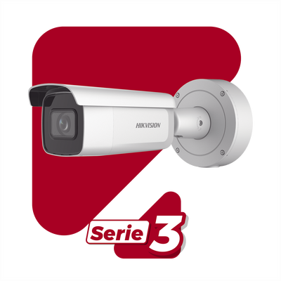 Bala IP 4 Megapixel / Lente Mot. 2.7 a 13.5 mm / 60 mts IR EXIR / Exterior IP67 / IK10 / Anticorrosivo / WDR 120 dB / PoE + / Micro SD / 4 Analíticos: AcuSense Deteccion Facial Conteo de Personas por Cruce y Zona