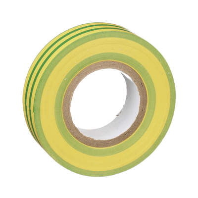 Cinta Eléctrica STRONGHOLD para Aislar  de PVC  Uso Construcción General en Tierras Físicas  Grosor de 0.13 mm (5 mil)  Ancho de 19.05 mm  y 20.12 m de Largo  Color Amarillo/Verde.