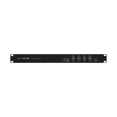 EdgeRouter INFINITY de 8 puertos SFP+ 10 G + 1 puerto RJ45 Gigabit  throughput 80 Gbps  16 núcleos y 16 GB RAM   fuentes de alimentación modulares Hot-Swappable