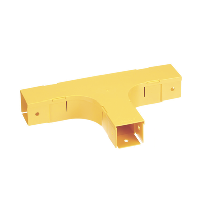 Accesorio en T Horizontal Con Ángulos a 90º Para Canaletas FiberRunner™ 2X2 Color Amarillo