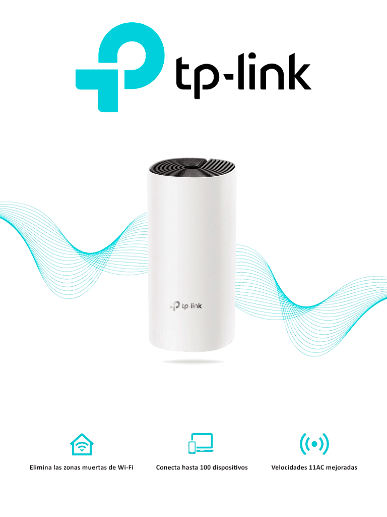 TP-LINK DECO M4 (1-Pack) - Router inalámbrico MESH para interior y hogar de doble banda Wi-Fi 5 AC1200 Mbps con 2 puertos Gigabit WAN/LAN 2 antenas internas y administración mediante la app Deco (iOS Android).