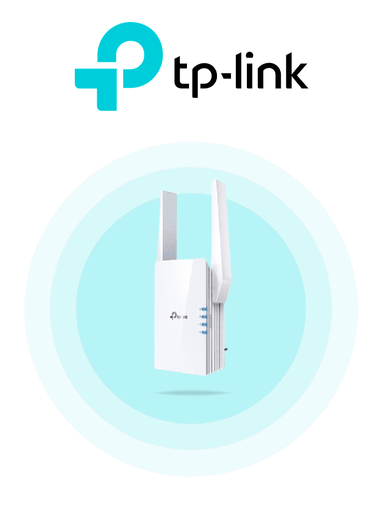 TP-LINK RE505X - Repetidor WiFi AX1500 con WiFi 6 de doble banda 2.4GHz (300Mbps) y 5GHz (1200Mbps) One Mesh indicador inteligente de señal modo punto de acceso 2 antenas externas y 1 puerto Ethernet (RJ45) 10/100/1000Mbps