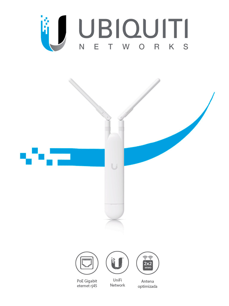 UBIQUITI UAP-AC-M - UniFi Mesh AC: Access Point para exteriores con doble banda 802.11ac MIMO 2x2 potencia de 20 dBm hasta 1167 Mbps. Incluye Inyector PoE #UBI19DL