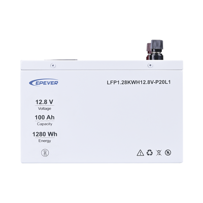 Batería de Litio LiFePO4 12.8Vcc 100Ah 1.28KwH Pantalla LCD para Monitoreo Local Carcasa Metálica