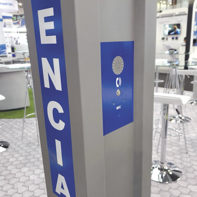 Gabinete tipo Torre para Sistema de Alerta Mediante Equipo Fanvil I12-N-01P y estrobo (No incluidos).