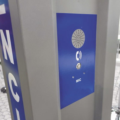 Gabinete tipo Torre para Sistema de Alerta Mediante Equipo Fanvil I12-N-01P y estrobo (No incluidos).