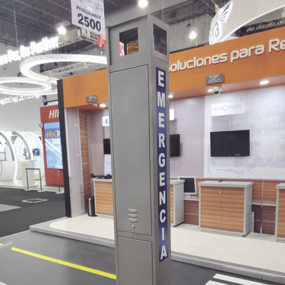 Gabinete tipo Torre para Sistema de Alerta Mediante Equipo Fanvil I12-N-01P y estrobo (No incluidos).
