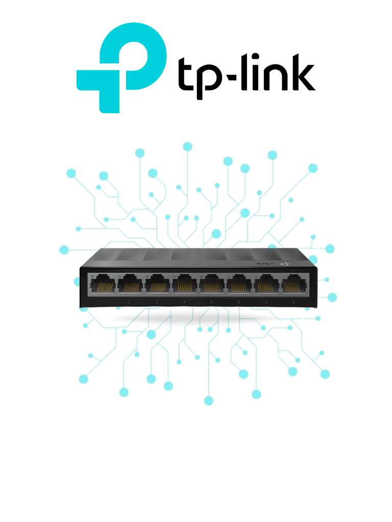 TP-LINK LS1008G - Switch para escritorio 8 puertos 10/100/1000Mbps.