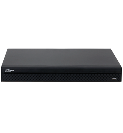 DAHUA DHI-NVR4208-8P-4KS3 NVR de 8 MP/ 4k/ 8 Canales IP/ 8 Puertos PoE/ Rendimiento de 160 Mbps/ H.265+/ 2 Bahías de discos duros / Soporta cámaras WizSense/ HDMI 4k & VGA/ 4 canales SMD Plus/ E&S de Alarma/