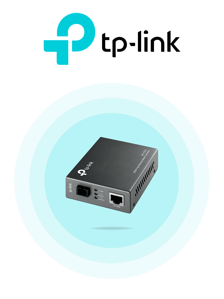 TP-LINK MC112CS - Convertidor de Fibra Óptica WDM Monomodo con 1 puerto RJ45 10/100 Mbps y 1 puerto SC/UPC 100 Mbps. Alcance de hasta 20 km. Requiere el modelo MC111CS para su funcionamiento. Plug and play.