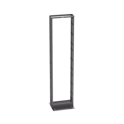 Rack de Dos Postes Estándar de 19 in Rieles Numerados y Roscados #12-24 6 in de Profundidad Fabricado en Acero 45 Unidades de Rack Color Negro