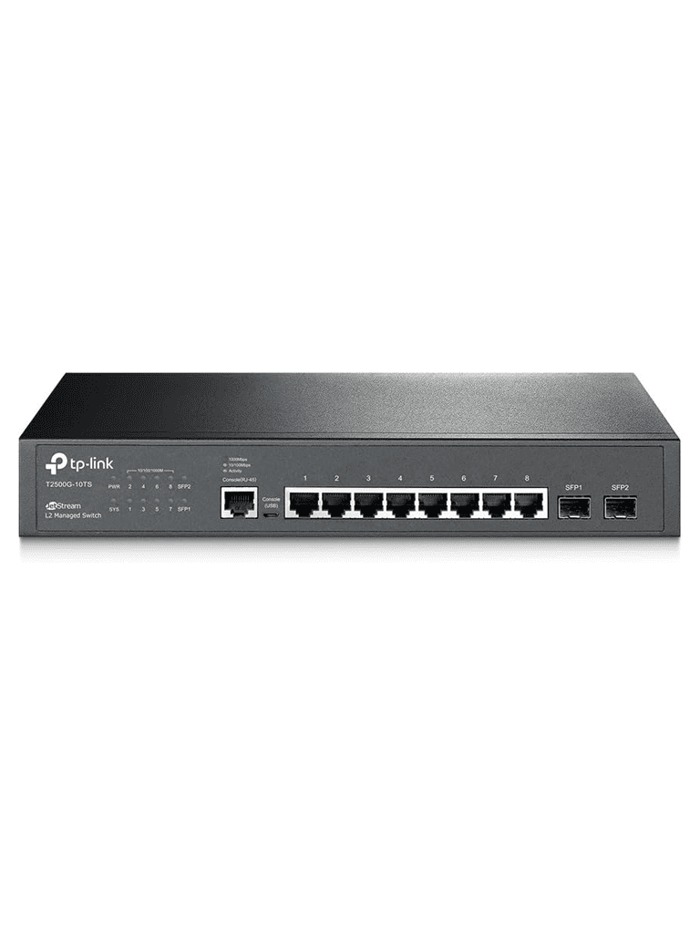 TP-LINK SG3210 - Switch JetStream SDN Administrable 8 puertos 10/100/1000 Mbps + 2 puertos SFP administración centralizada OMADA SDN
