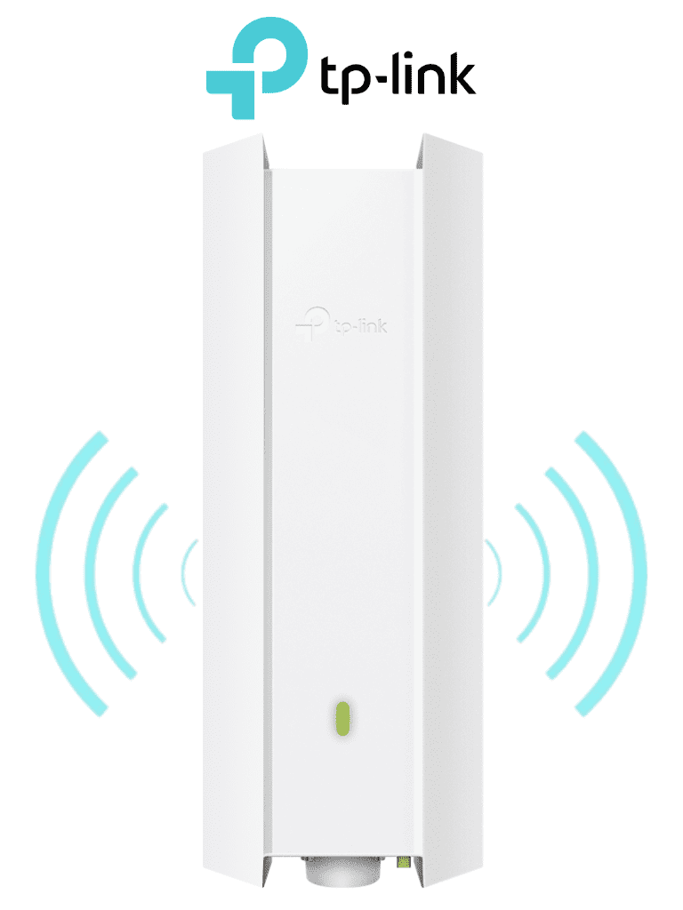 TP-LINK EAP610-OUTDOOR - Punto de Acceso Omada de exterior-interior Wi-Fi 6 AX1800 MU-MIMO 2x2 con Mesh Omada de alta densidad de usuarios configuración por controlador o stand-alone para montaje en mástil/pared y alimentación PoE+.