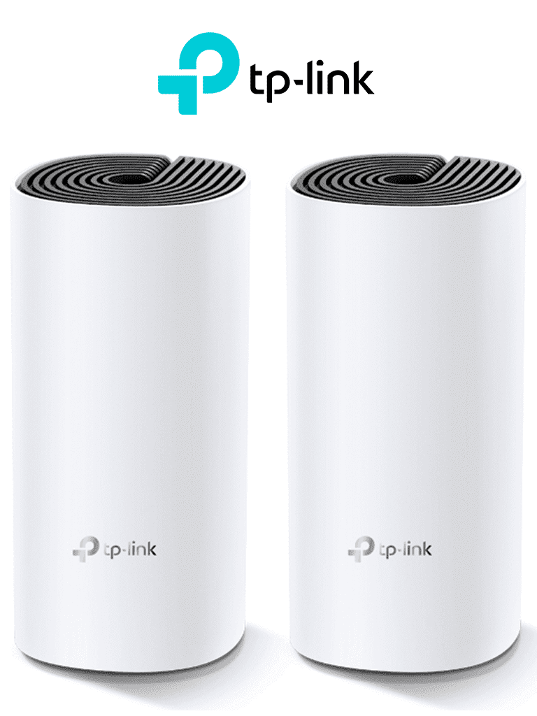 TP-LINK DECO M4 (2-Pack) - Kit de 2 routers inalámbricos MESH para interior y hogar de doble banda Wi-Fi 5 AC1200 Mbps con 2 puertos Gigabit WAN/LAN 2 antenas internas y administración mediante la app Deco (iOS Android). (2 piezas) #TP9