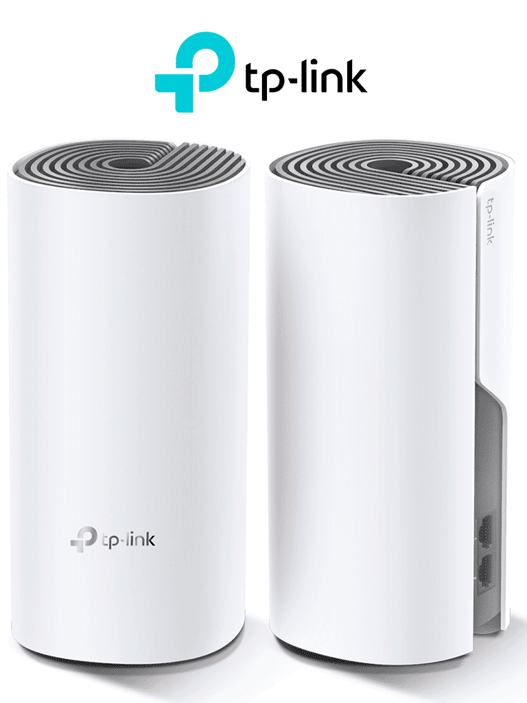 TP-LINK DECOE4 (2-Pack) - Kit de router inalámbrico mesh Deco E4 para hogar de doble banda AC 1200 con 2 puertos 10/100 Mbps y compatible con Alexa. (2 piezas)