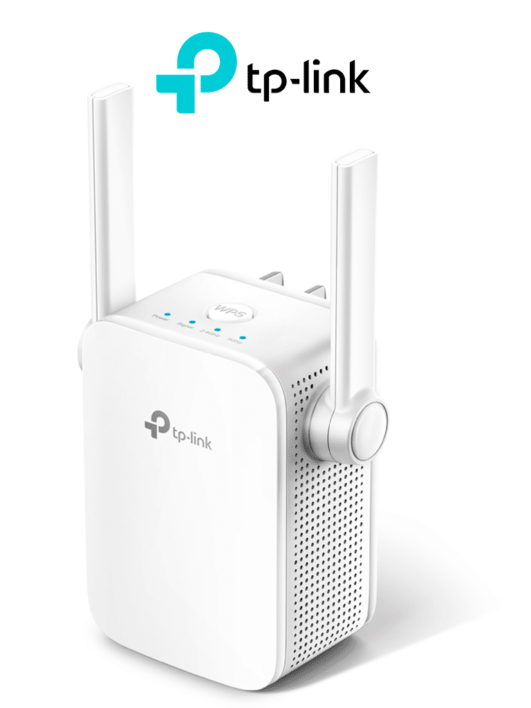 TP-LINK RE205 -Repetidor de señal WiFi AC750 con frecuencias de 2.4GHz (300Mbps) y 5GHz (433Mbps) además indicador inteligente de señal modo punto de acceso 2 antenas externas y 1 puerto Ethernet (RJ45) 10/100Mbps.