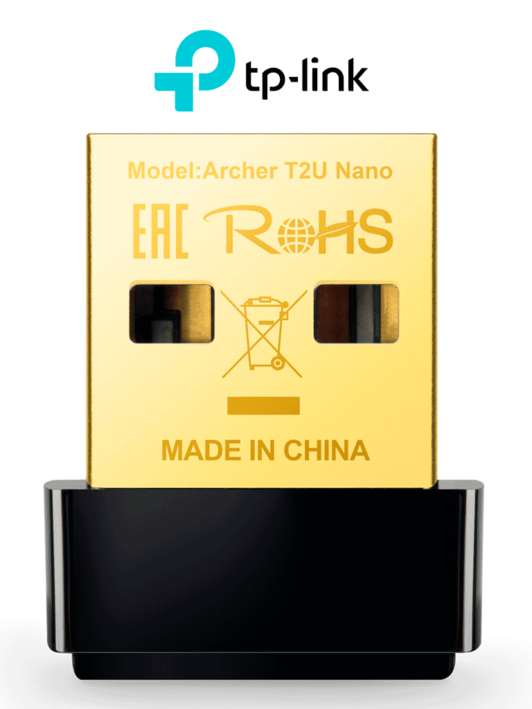 TP-LINK Archer T2U Nano - Mini Adaptador USB inalámbrico de doble banda AC 600 Mbps con antena omnidireccional. #O1