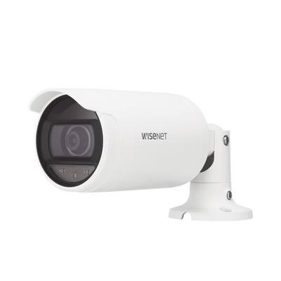 Cámara IP Tipo Bala 4 Megapíxel / Lente 3mm / IR 20M / WDR 120db / IP66 / H.265 & WiseStream / modo pasillo / POE 802.3af