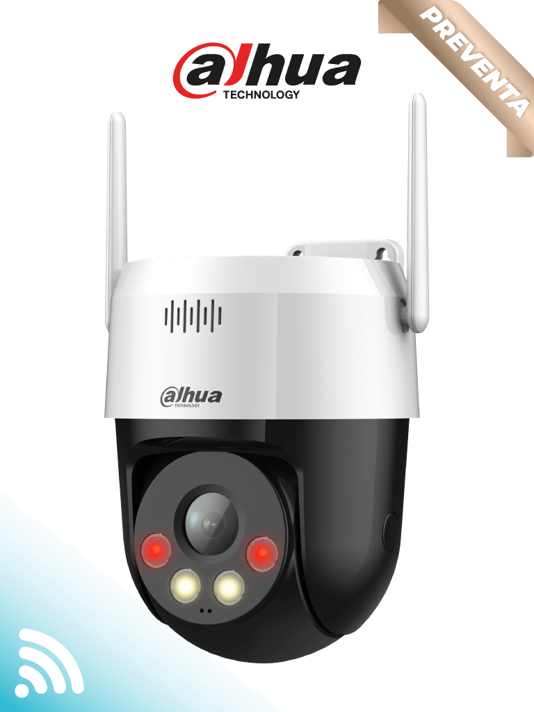 DAHUA SD2A500HB-GN-AW-PV-S2 - Cámara IP PT WiFi de 5 Megapíxeles con Full Color iluminador dual inteligente disuasión activa 30 mts de luz visible e IR audio bidireccional (micrófono y altavoz) IP66 y ranura MicroSD #LoNuevo #WiFiDahua