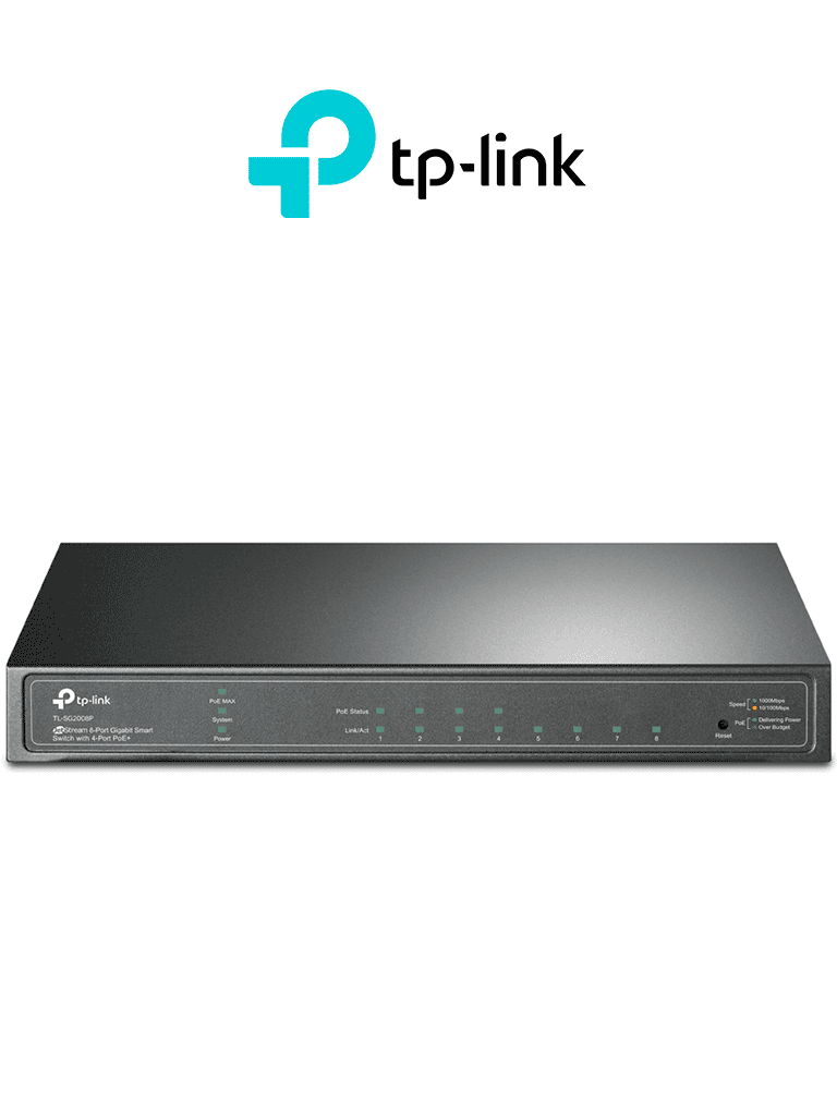 TP-LINK SG2008P - Switch administrable JetStream SDN PoE con 8 puertos 10/100/1000 Mbps incluyendo 4 puertos PoE con un presupuesto total de 62W. Ofrece administración centralizada a través de OMADA SDN. #MCI2