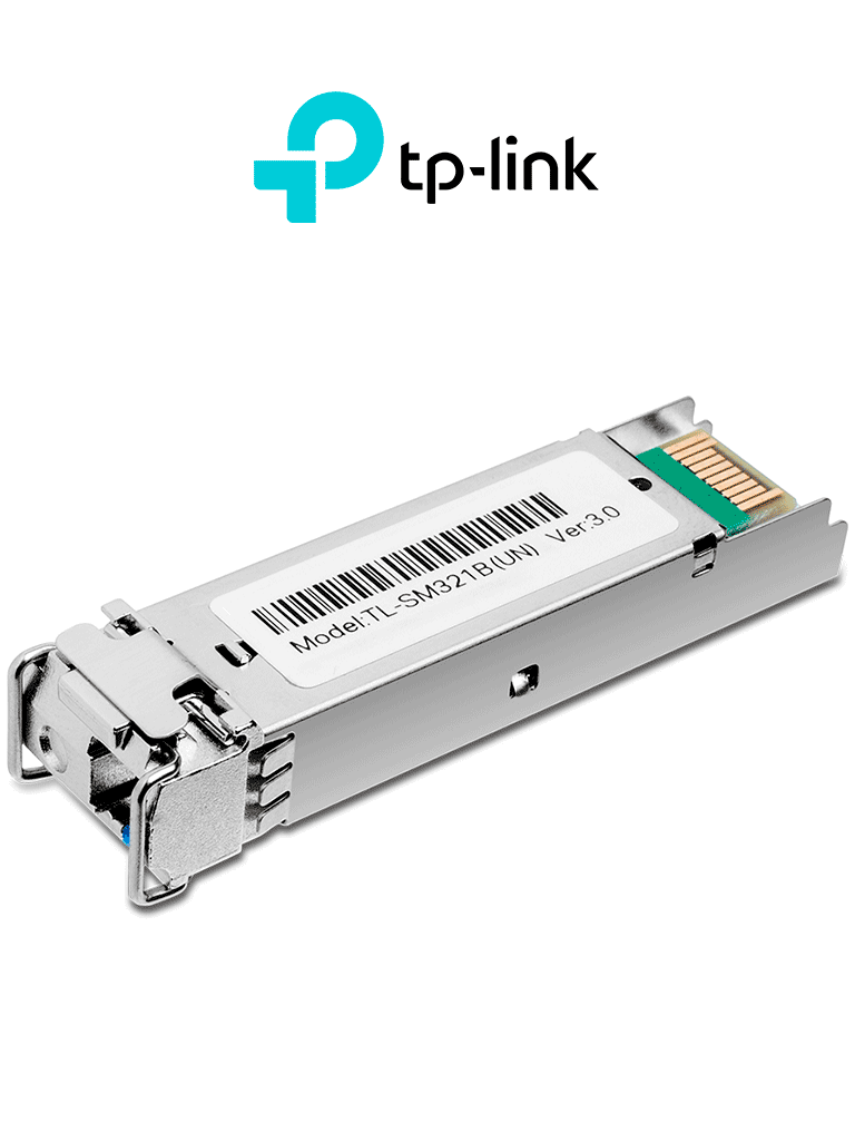 TP-LINK SM321B - Transceptor mini-GBIC SFP WDM Bi-Direccional Monomodo 1GBase con alcance de 10 km y conector LC. Se requiere el modelo TL-SM321A para enlazar.
