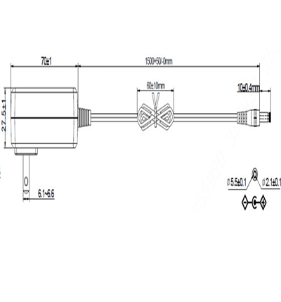 DAHUA DH-PFM320-020US - Fuente de Poder de 12 Vcc 2 Amper/ Entrada de 100-240 VAC/ Especial para Camaras de CCTV/ Cable de 1.5 metros/ Certificacion FCC/