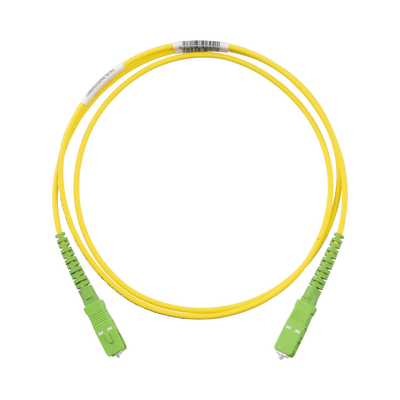 Jumper de Fibra Optica Monomodo 9/125 OS2 SC/APC-SC/APC Simplex OFNR (Riser) Color Amarillo 1 Metro