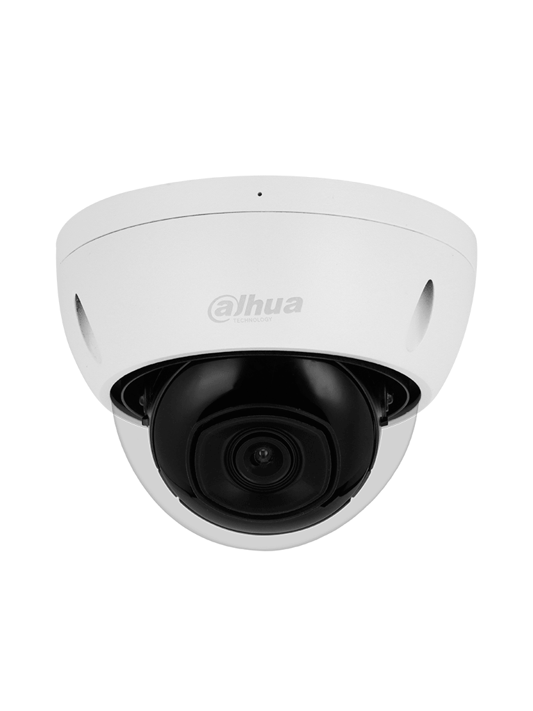 DAHUA DH-IPC-HDBW2241E-S Cámara IP Domo Antivandálica de 2 Megapixeles. Lente de 2.8 mm micrófono integrado analíticos IVS 106° de visión IR de 30 m WDR real 120 dB compresión H.265+ ranura MicroSD carcasa metálica IP67 e IK10