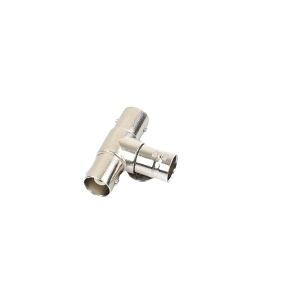 Adaptador en T para 75 Ohm de triple conectores BNC Hembras Níquel/ Oro/ Teflón.