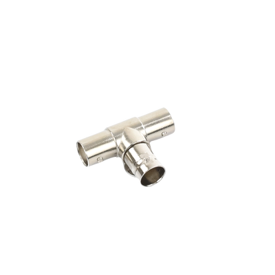 Adaptador en T para 75 Ohm de triple conectores BNC Hembras Níquel/ Oro/ Teflón.